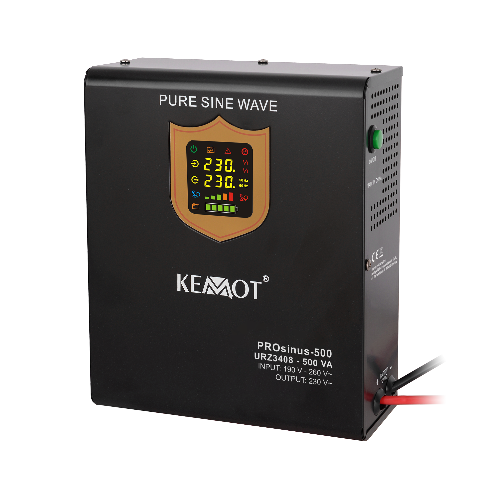 Джерело Безперебійного Живлення KEMOT PROsinus-500W URZ3408 — Ефективна Робота без Збоїв