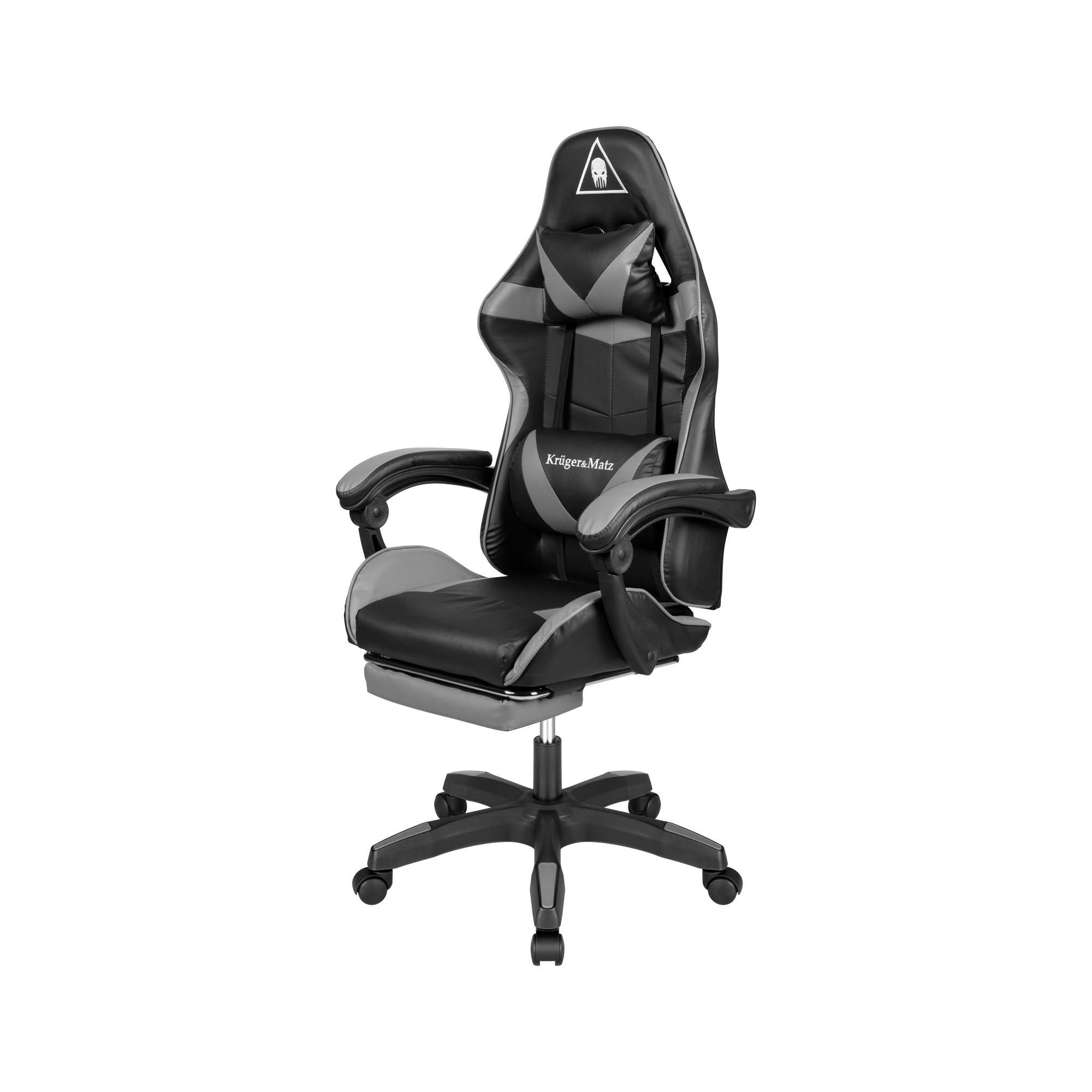 Ігрове Геймерське Крісло Kruger&Matz GX-150 Чорно-Сіре KM0790-G — Універсальний Колір та Максимальний Комфорт - Зображення 3