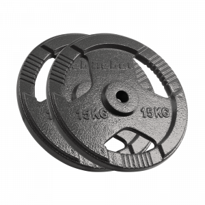 Набір Чавунних Гир 2×15 кг з Ручками Rebel Active RBA-2136 — Потужне Навантаження для Силового Спорту