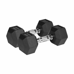 Гантелі HEX 2×9 кг Rebel Active RBA-2325-09 — Компактний Чавунний Комплект для Парних Тренувань