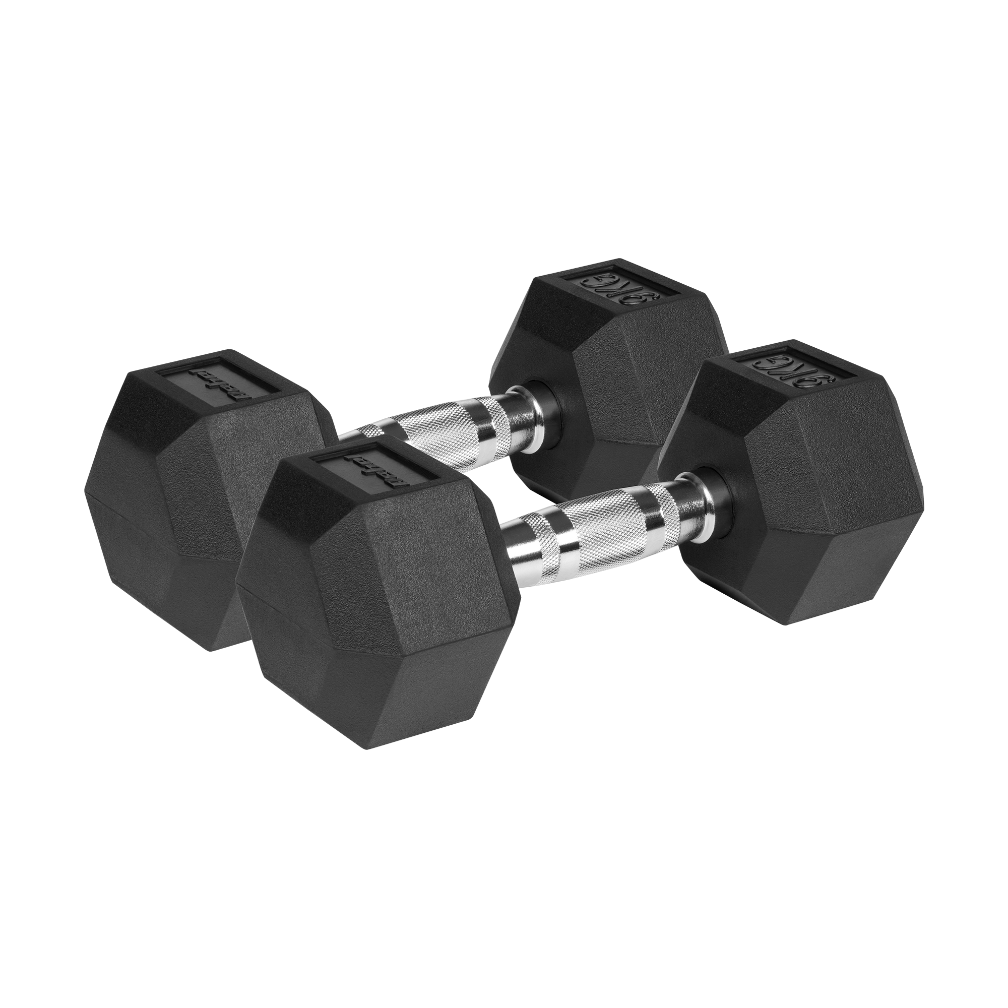 Гантелі HEX 2×9 кг Rebel Active RBA-2325-09 — Компактний Чавунний Комплект для Парних Тренувань
