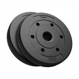 Набір Бітумних Гир Rebel Active RBA-2141 — 2×15 кг для Олімпійських Штанг та Тренажерів