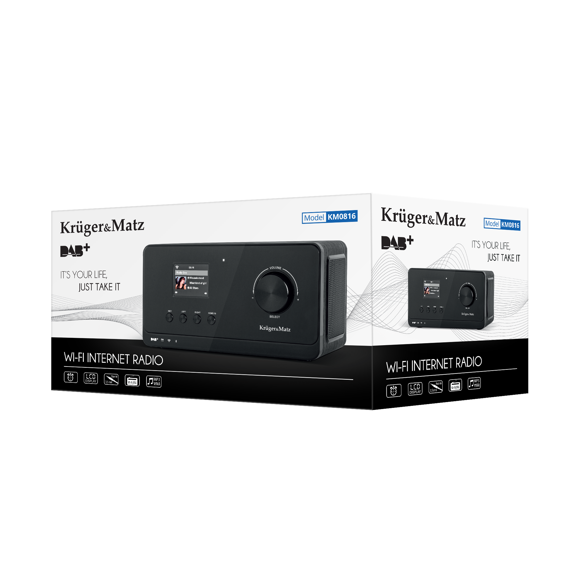 Інтернет Радіо Kruger&Matz KM816 — Потокове Аудіо і Класичний Стиль в Одному Пристрої - Зображення 5