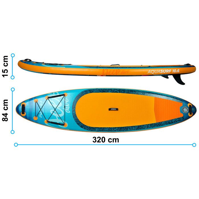 Надувна SUP Дошка Neo-Sport 170204 AquaSurf 320 см — Професійна САП-Дошка, Готова до Хвиль - Зображення 5