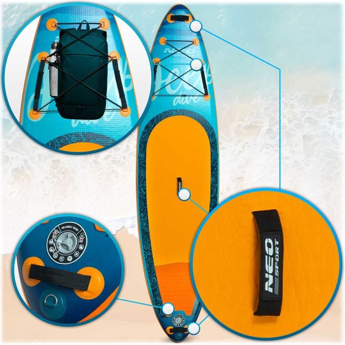 Надувна SUP Дошка Neo-Sport 170204 AquaSurf 320 см — Професійна САП-Дошка, Готова до Хвиль - Зображення 6