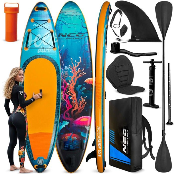 Надувна SUP Дошка Neo-Sport 170204 AquaSurf 320 см — Професійна САП-Дошка, Готова до Хвиль