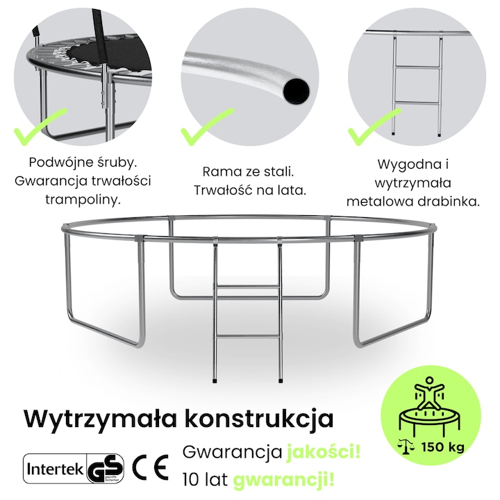 Батут Sider з Внутрішньою Сіткою 252 см 8FT (244–252 см) — Інвестиція в Активні Роки - Зображення 5