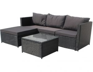 Комплект садових меблів VOLTA-BL VELACO — Чорний 3-предметний набір для модного двору