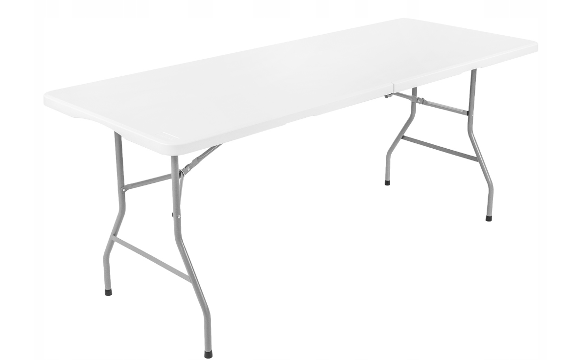 Туристичний Стіл Go Garden BZ180V 180×70 см Білий — Компактне Рішення для Кемпінгу та Пікніків