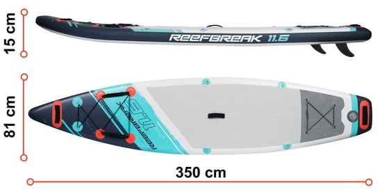 SUP-дошка Neo-Sport Reefbreak 170302 350×81×15 см — Оптимальна Модель для Серферів-початківців - Зображення 9