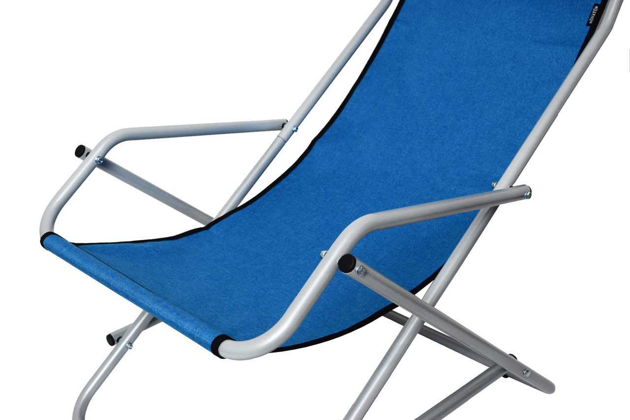 Крісло-Шезлонг Novator SH-7 Blue — Синій Комфорт для Риболовлі Кемпінгу та Туризму - Зображення 9