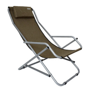 Крісло-Шезлонг Novator SH-7 Brown — Розкладне Сидіння для Риболовлі Кемпінгу та Туризму