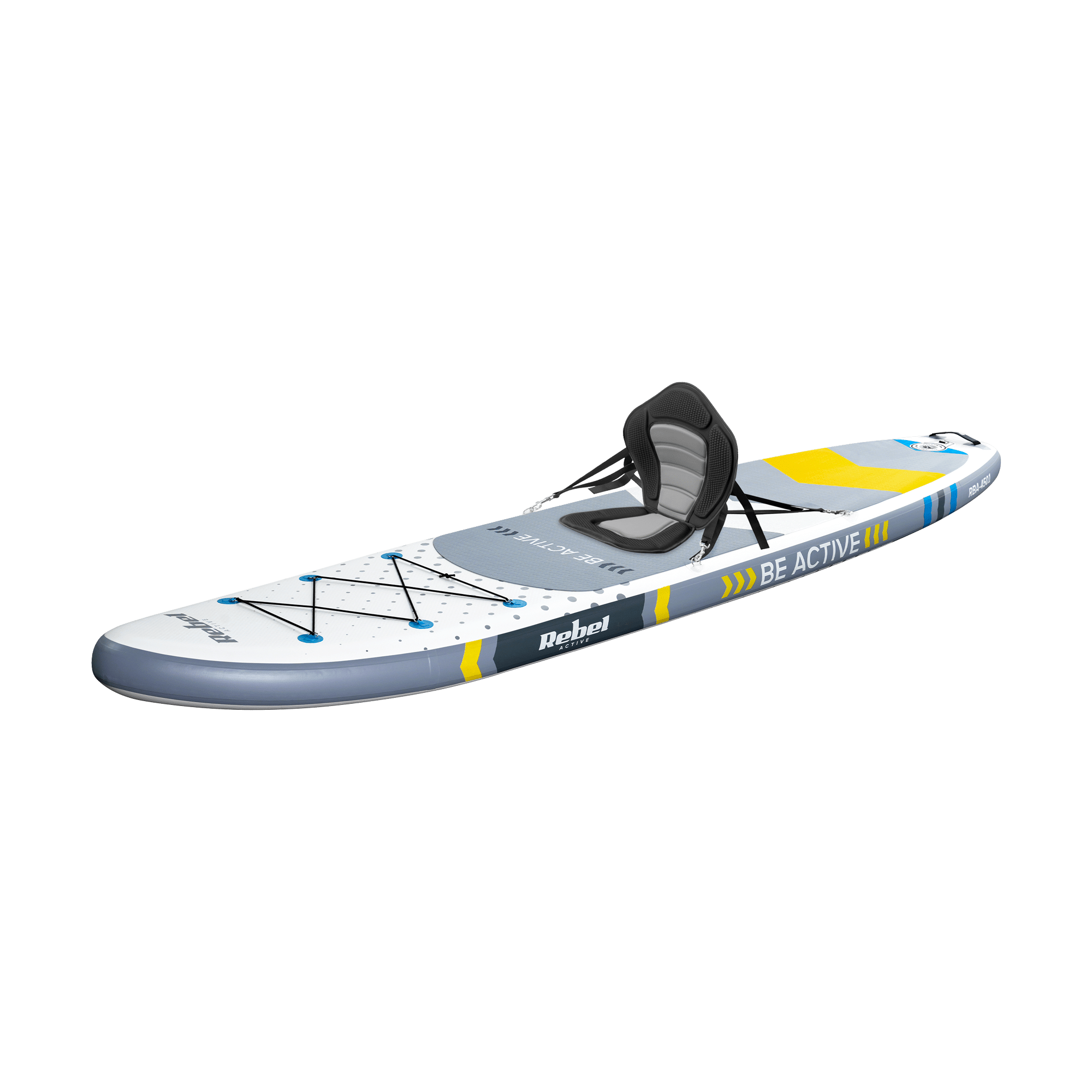 Надувна SUP-дошка Rebel RBA-4501WH 350 см Біло-Сіра з Сидінням — Комфорт і Універсальність на Воді - Зображення 3