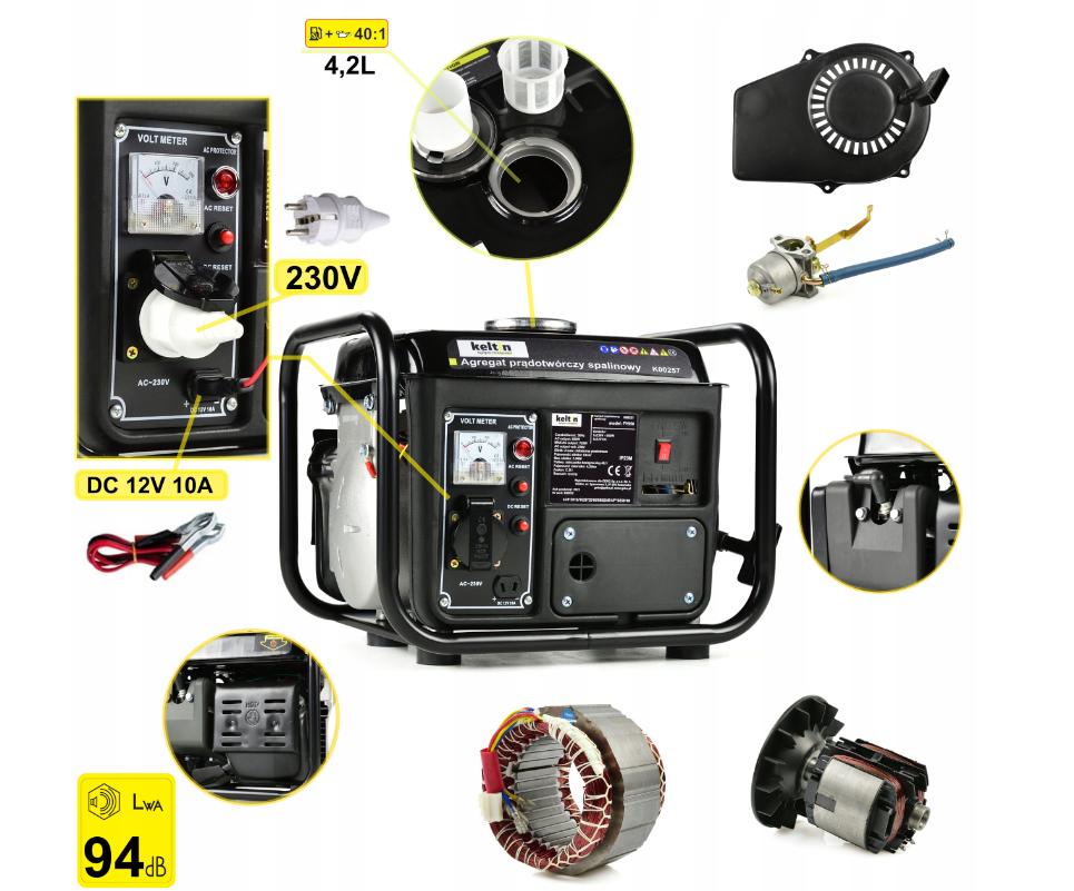 Генератор Бензиновий Keltin 720 W K00257 - Компактний і Ефективний - Зображення 9