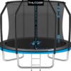 Батут THUNDER INSIDE ELITE з внутрішньою сіткою 8 футів 255 см чорно-блакитний