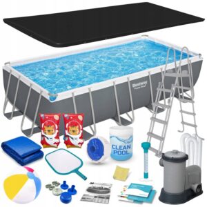 Басейн каркасний прямокутний 17в1 Bestway 56465, 549 x 274 x 122 см