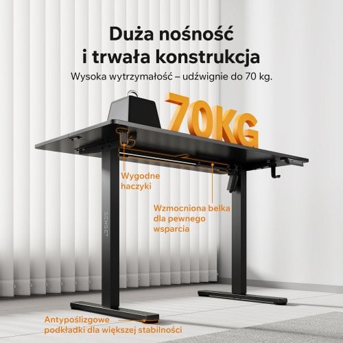 Геймерський стіл SENSE7 Nojo LIGHT 120 см x 60 см ( Black ) - Зображення 4
