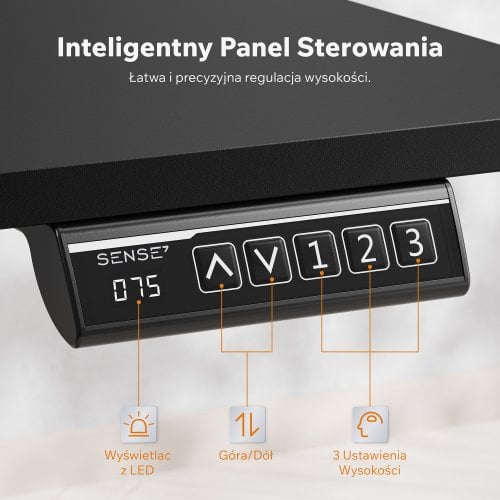 Геймерський стіл SENSE7 Nojo LIGHT 120 см x 60 см ( Black ) - Зображення 5