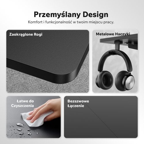 Геймерський стіл SENSE7 Nojo LIGHT 120 см x 60 см ( Black ) - Зображення 6