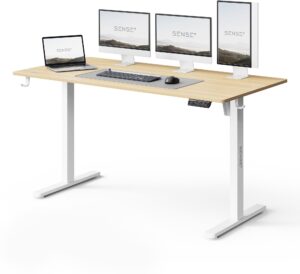 Геймерський стіл SENSE7 Nojo LIGHT 140 см x 70 см ( White , pine)