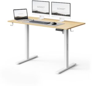 Геймерський стіл SENSE7 Nojo LIGHT 120 см x 60 см ( White , pine)