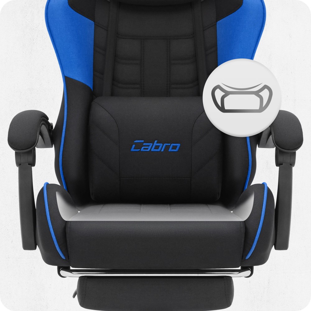 Ігрове крісло Cabro C501 Чорно-синє тканина - Зображення 6