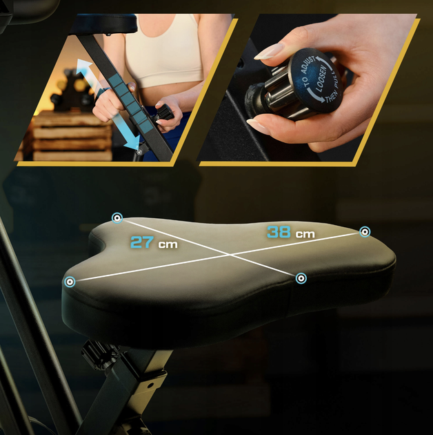 Магнітний складаний велотренажер Trex Sport Xbike BRIZ TX-340XB сірого кольору - Зображення 5