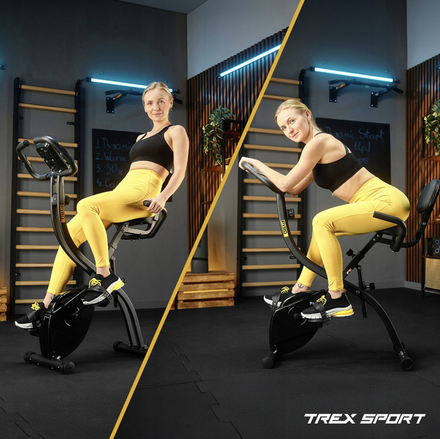 Магнітний складаний велотренажер Trex Sport Xbike PYRO TX-360XB чорного кольору - Зображення 8