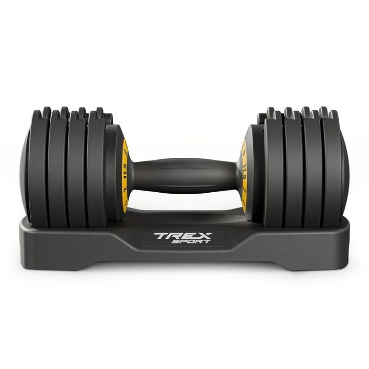 Регульовані гантелі Trex Sport TX-012AB 1x 12 кг з покриттям/гумою - Зображення 2