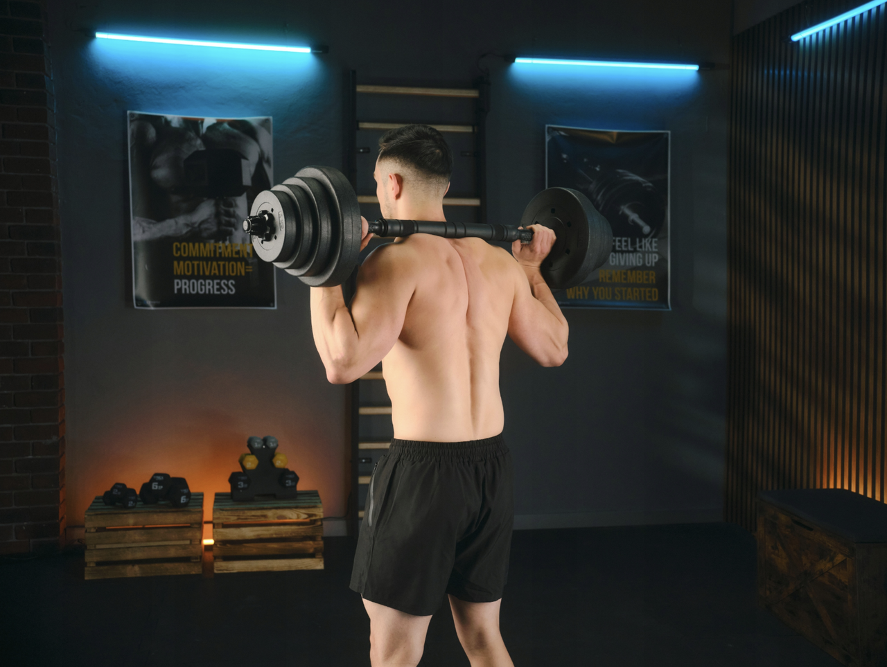 Набір регульованих бітумних гантелей 4 в 1 Trex Sport 2х20 кг TX-020SNO - Зображення 4