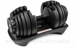 Регульована гантель з покриттям/гумою SPORT BLAST HR 24 1x 24 кг