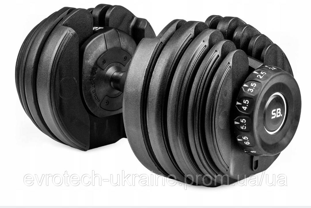 Регульована гантель з покриттям/гумою SPORT BLAST HR 24 1x 24 кг - Зображення 5