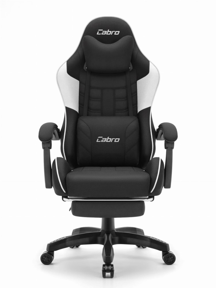 Ігрове крісло Cabro C501 Чорно-біле тканина - Зображення 2