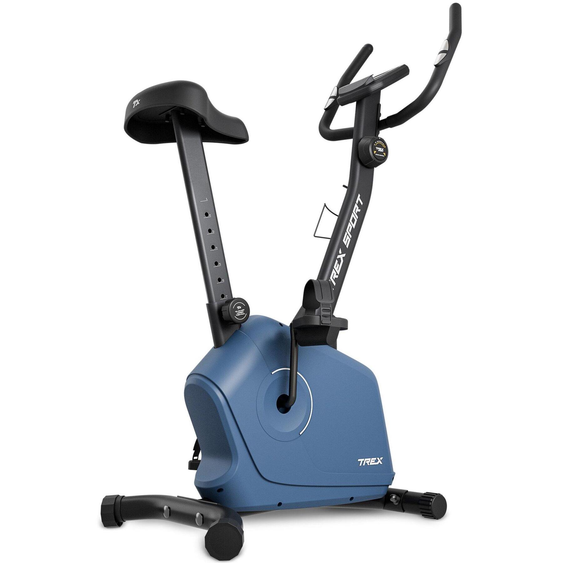 Велотренажер Trex Sport TX-380MB RIGON з магнітним механізмом, темно-синій