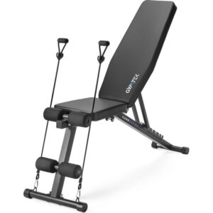 Регульована складна тренувальна лава + ЕСПАНДЕРИ GYMTEK XL400