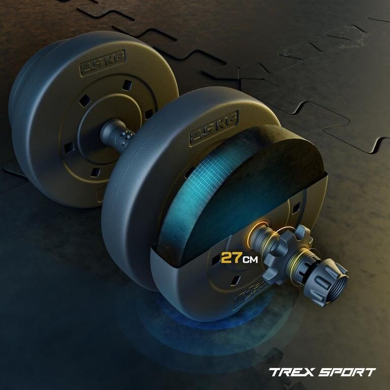 Pегульована бітумна гантель Trex Sport 1х20 кг TX-020SNO