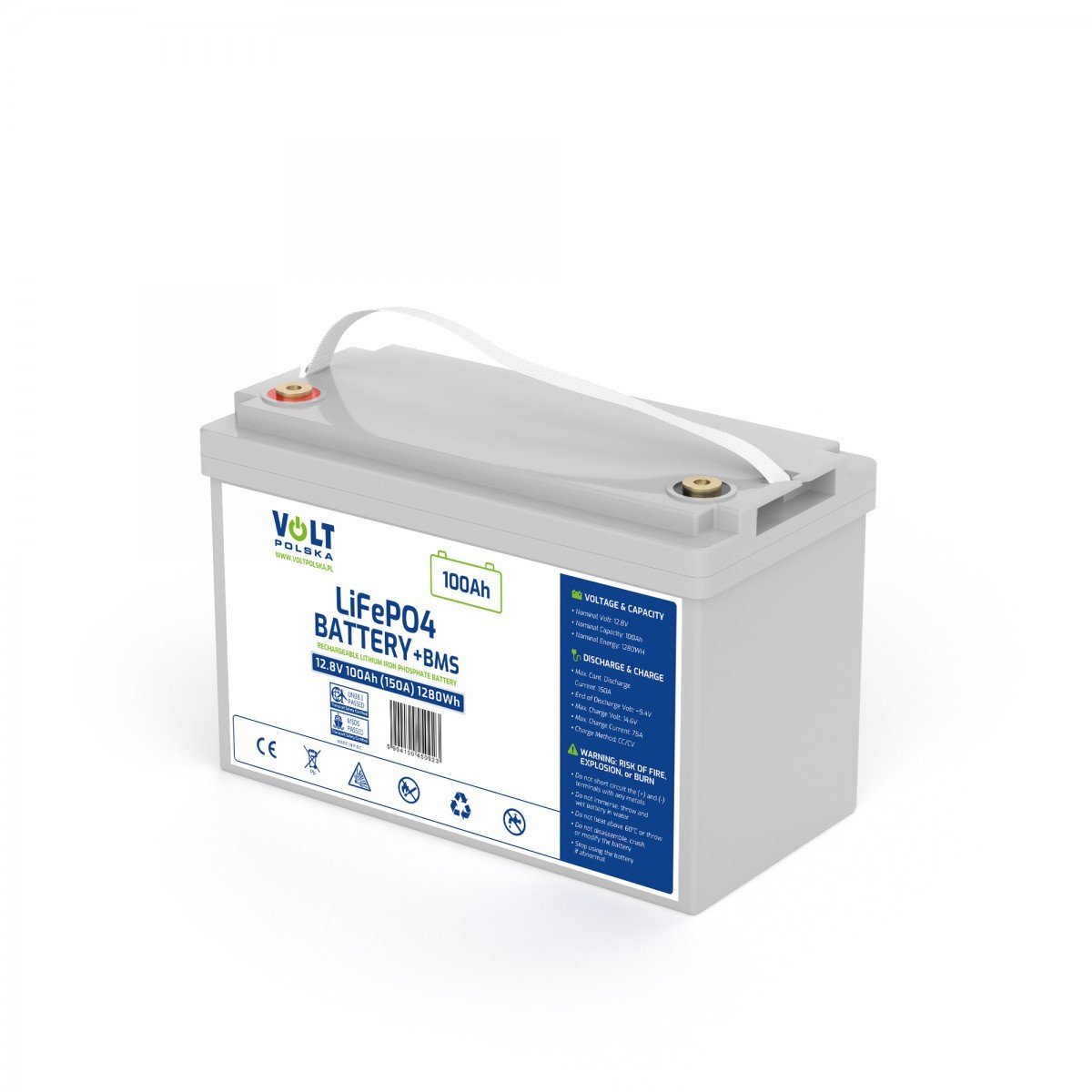 Акумулятор Volt Polska LiFePO4 12,8V 100Ah (150A) + BM 6AKLI10112