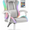 Геймерське крісло тканинне Hell's Chair HC-1000 Grey LED