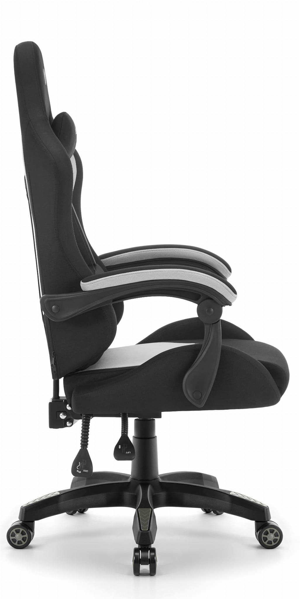Геймерське крісло Hell's Chair HC-1012 Black Grey тканина - Зображення 3