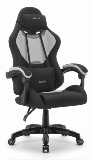 Геймерське крісло Hell's Chair HC-1012 Black Grey тканина