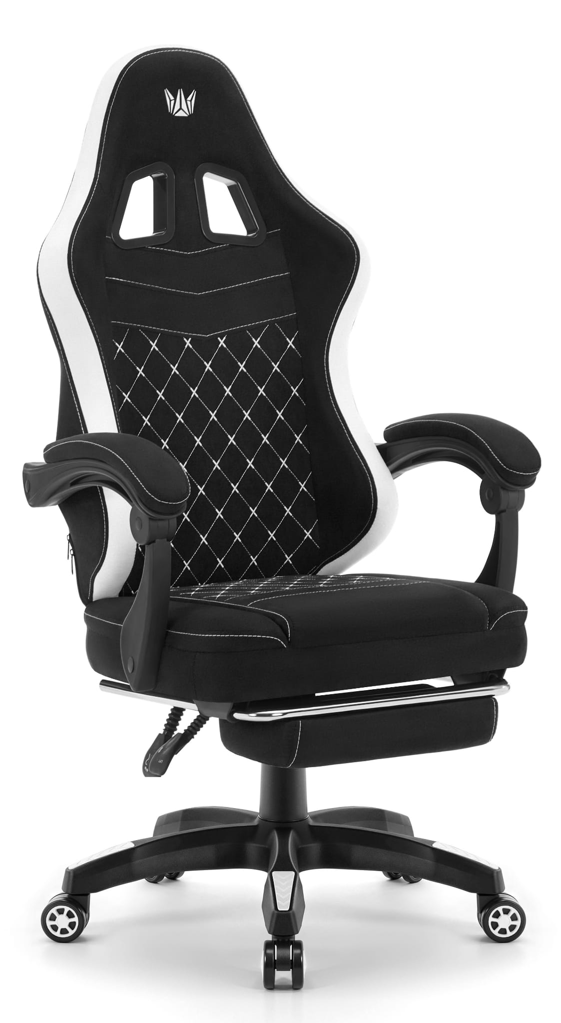 Геймерське крісло Hell's Chair HC-1015 Black White тканина - Зображення 2