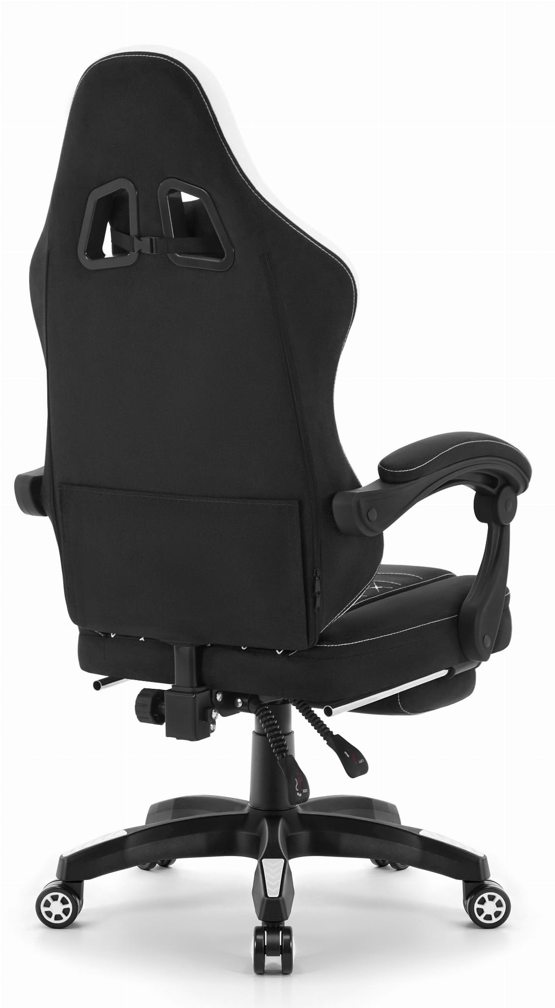 Геймерське крісло Hell's Chair HC-1015 Black White тканина - Зображення 5