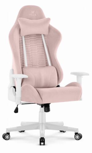 Геймерське крісло Hell's Chair HC-2000 Pink White тканина