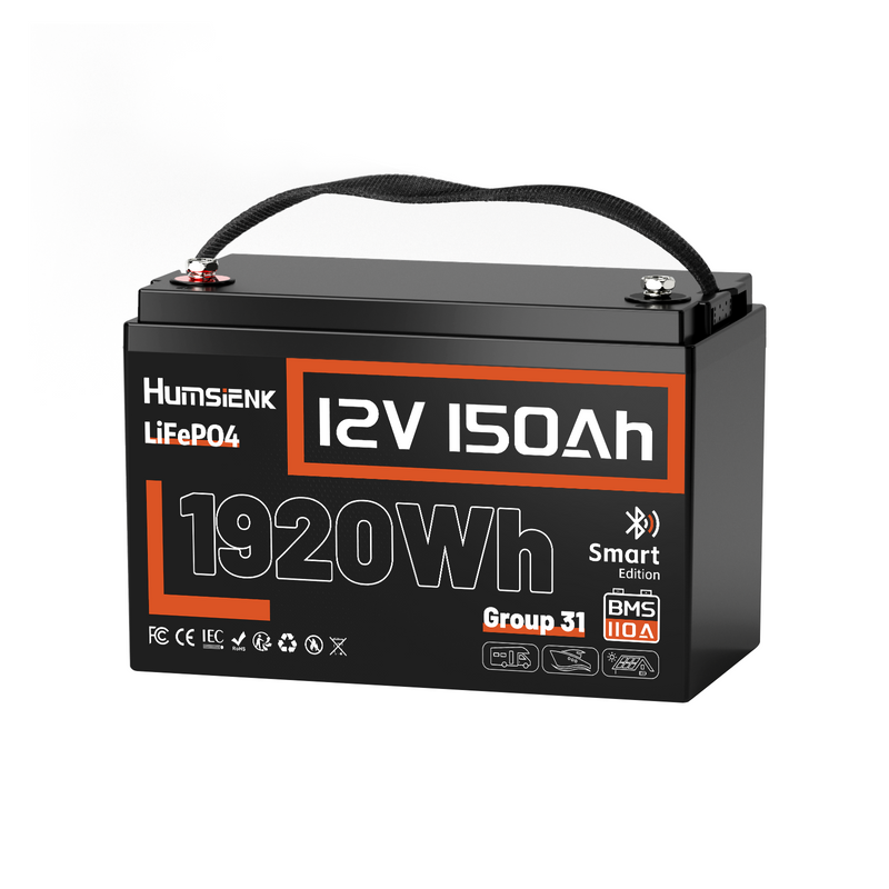 Акумулятор Humsienk 150Ah Bluetooth LiFePO4 12V (HS12V150AH110BT)