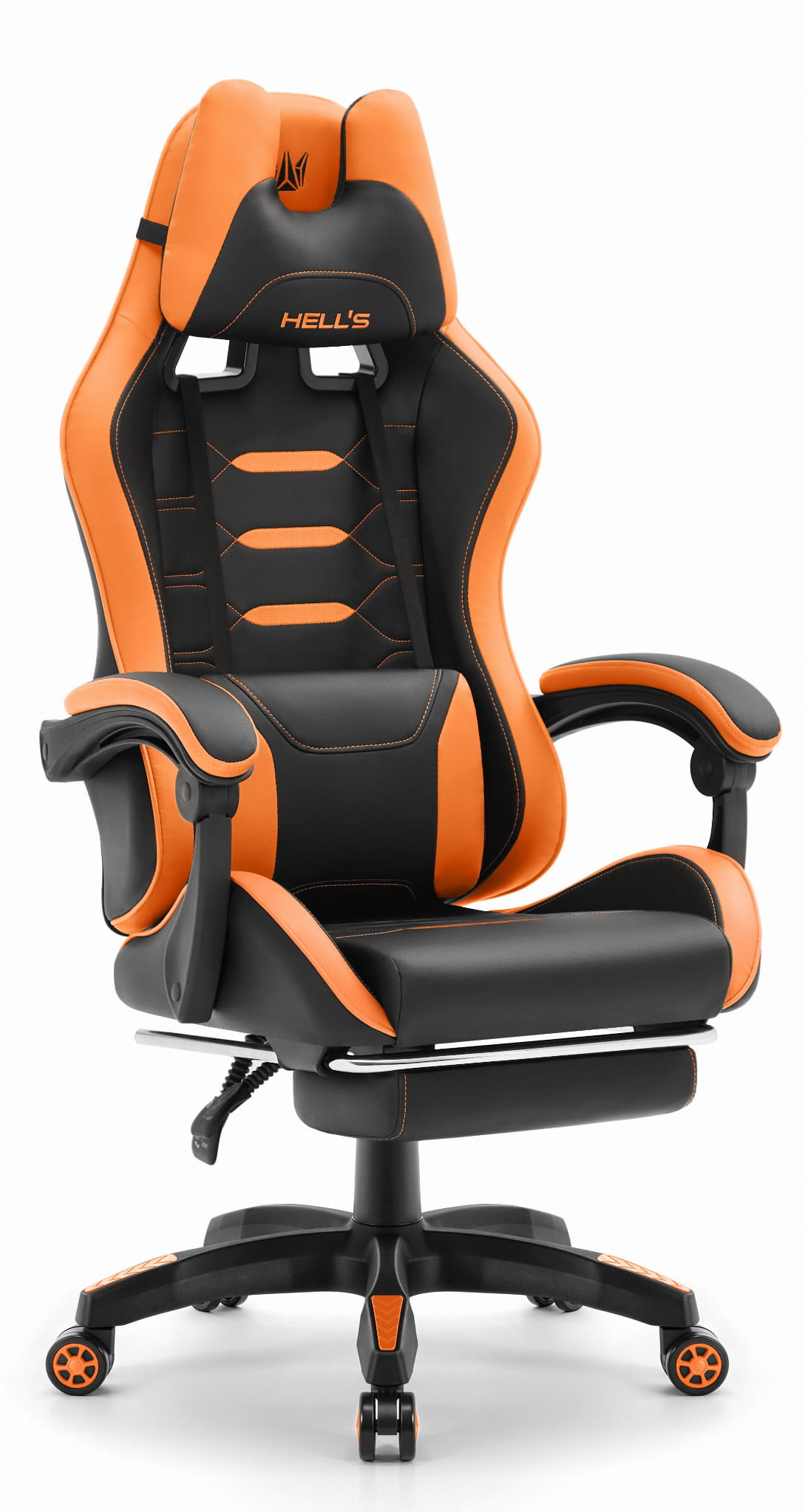 Геймерське крісло Hell's Chair HC-1039 2.0 Orange екошкіра