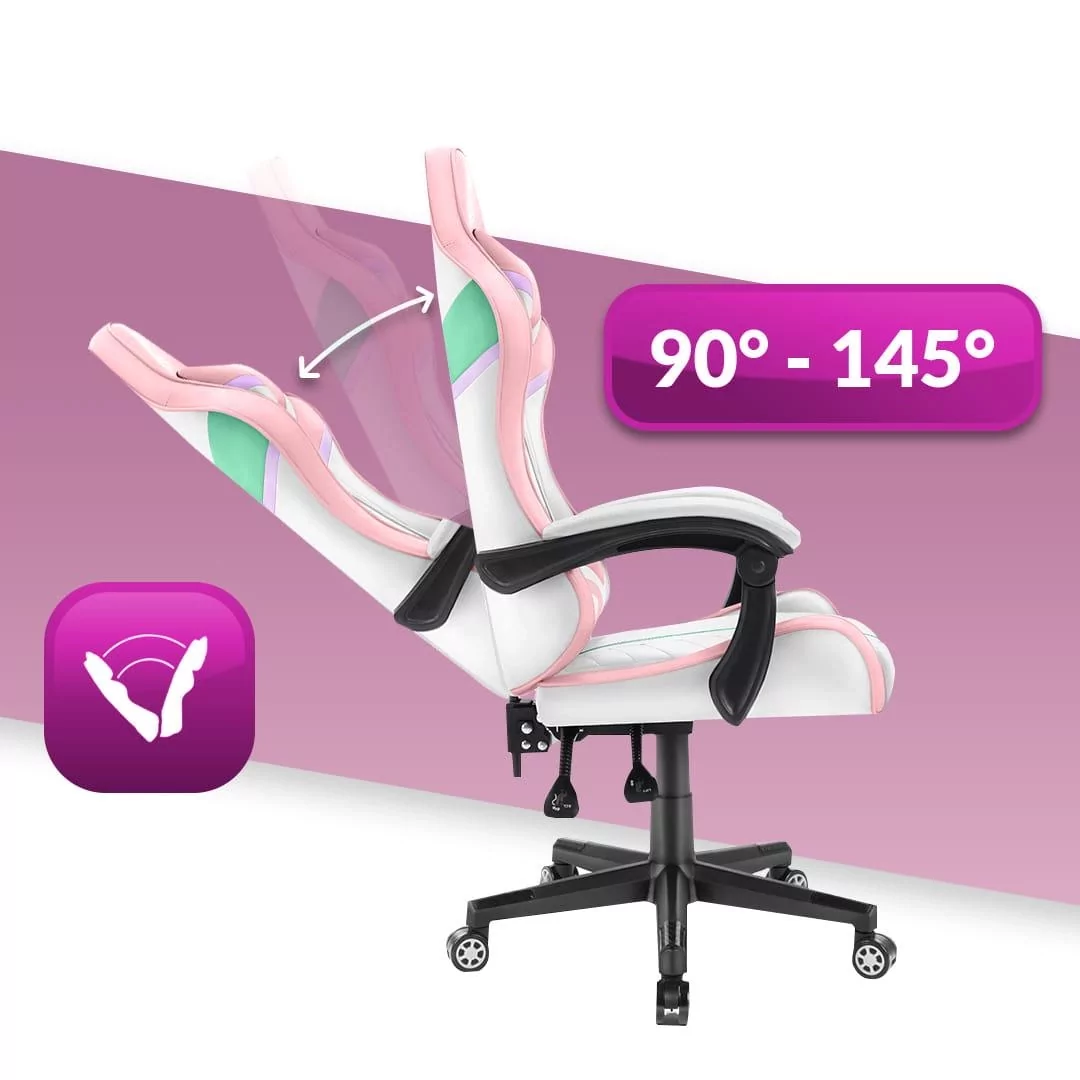 Геймерське крісло екошкіра Hell's Chair HC- 1004 Pink Rainbow - Зображення 7