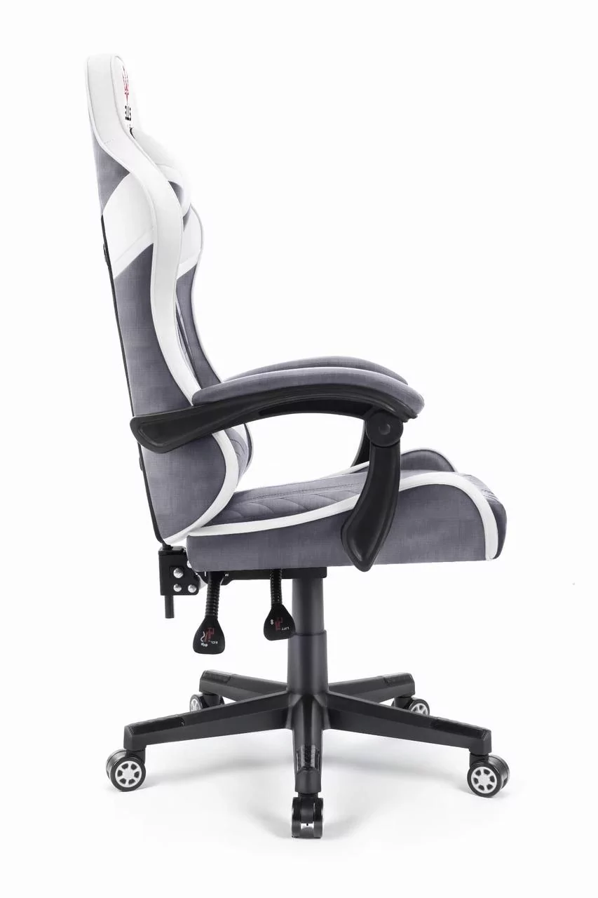 Геймерське крісло тканина+еко шкіра Hell's Chair HC- 1004 White-Grey - Зображення 2