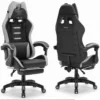 Геймерське крісло Hell's Chair HC-1039 2.0 Gray Black тканина