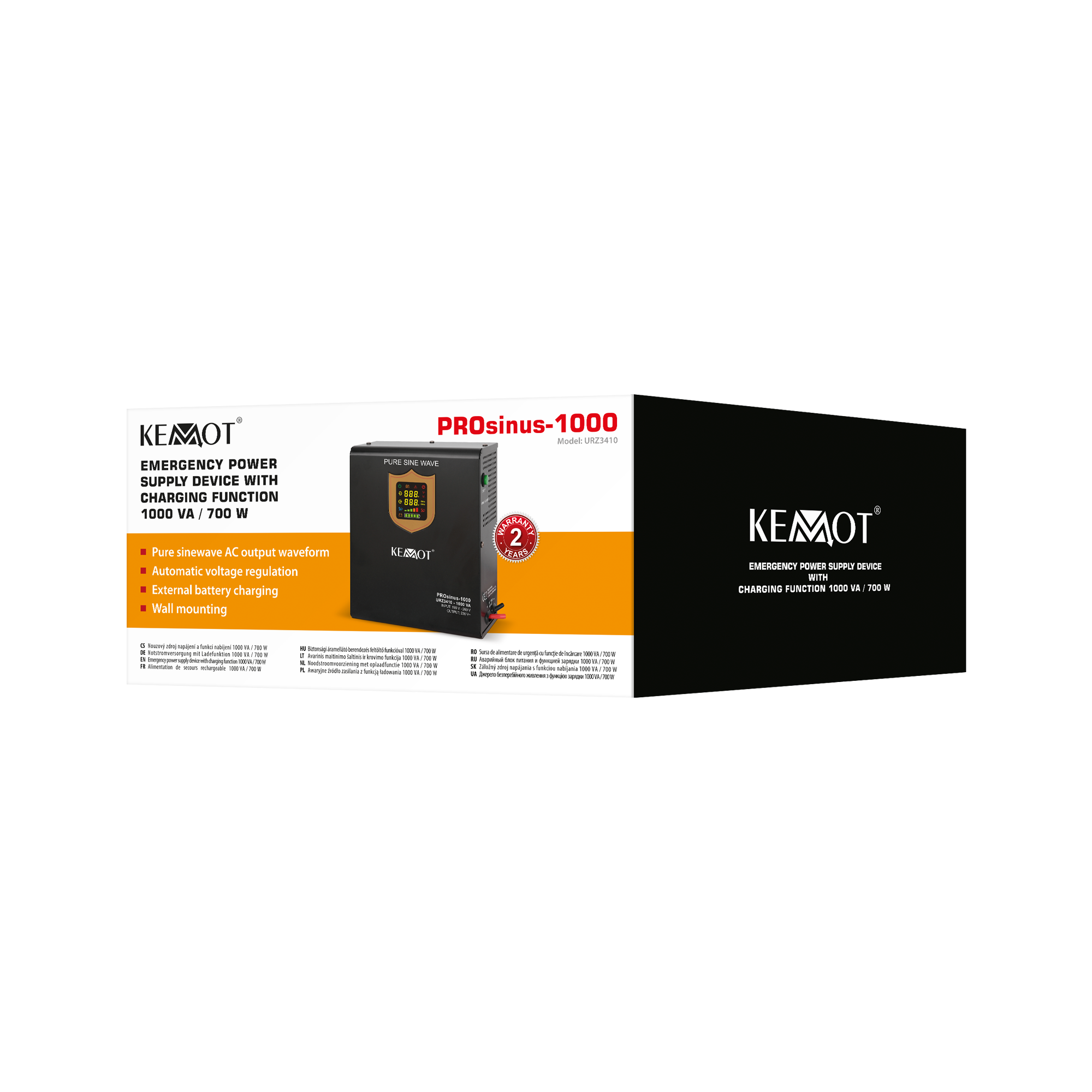 Джерело безперебійного живлення Kemot PROsinus-1000W URZ3410 - Зображення 4