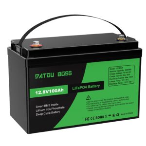 Акумулятор DATOU BOSS 12V 100Ah з BMS, LiFePO4 для сонячних систем, ДБЖ, RV (SP-DT-12V100A-A01-EU)